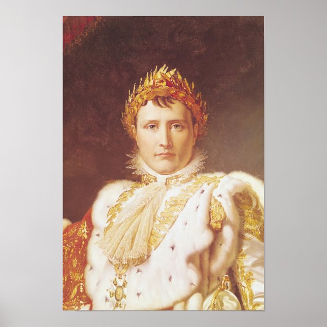 Pôster Napoleon I  in Coronation Robes, c.1804 (Frente)