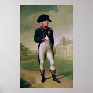 Poster Napoleon mim na frente do castelo de Malmaison