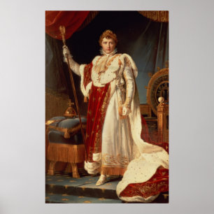Pôster Napoleon nas vestes da coroação, c.1804