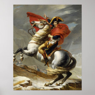 Pôster Napoleon que cruza a passagem grande de St Bernard