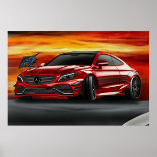 Poster naquash design mercedes amg c63 s coupe