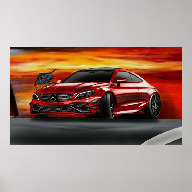 Poster naquash design mercedes amg c63 s coupe (Frente)