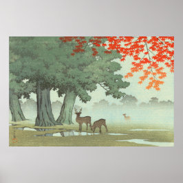 Poster Nara Park Kawase Hasui 1953 Art Japonês