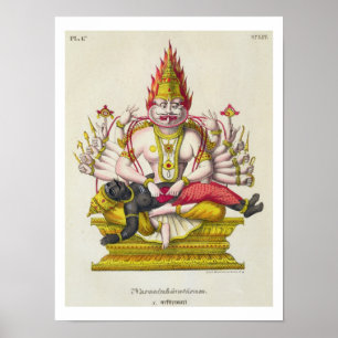 Pôster Narasimha, engraved by de Marlet (colour litho)