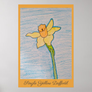 Poster Narciso Amarelo Único