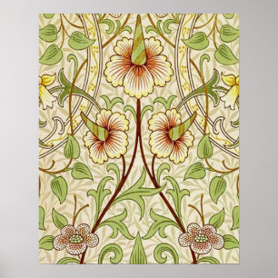 Poster Narciso Clássico Flor de William Morris