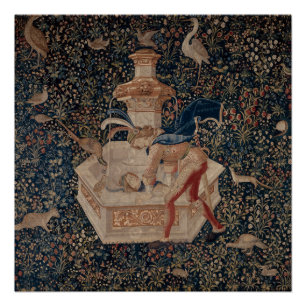 Pôster Narciso no Poço, Tapeçaria Medieval