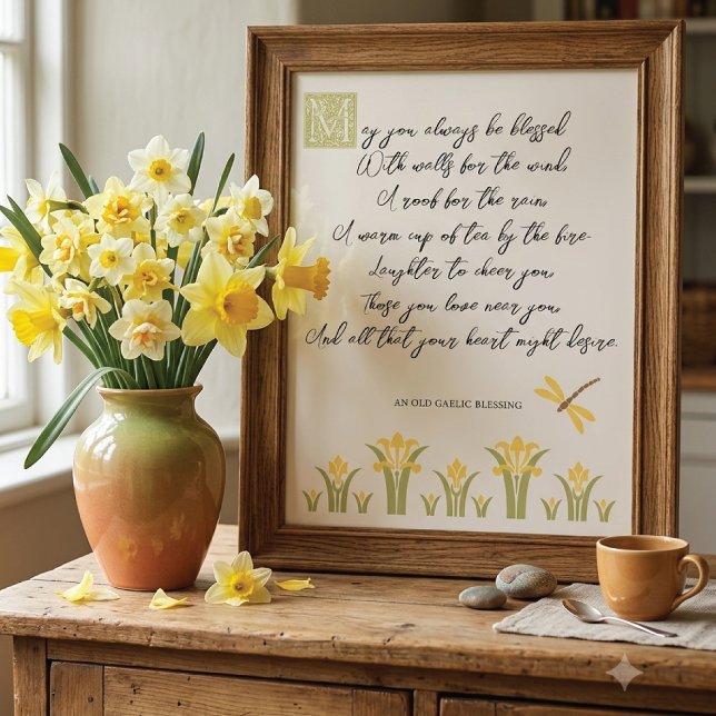 Poster Narcisos da Primavera Bênção Gaélica (Criador carregado)