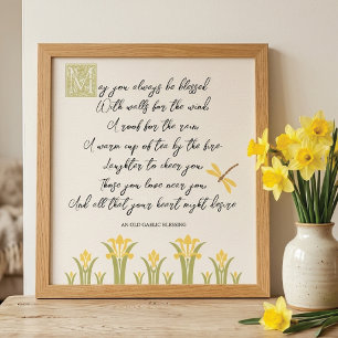 Poster Narcisos da Primavera Bênção Gaélica
