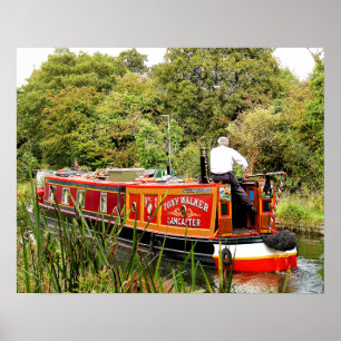 POSTER NARROWBOATS CANAIS