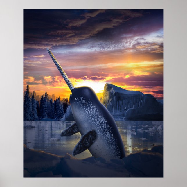 Poster Narwhal Unicorn (Frente)