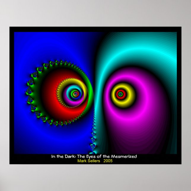 Pôster Nas Escuras, os Olhos do Mesmerizado (Frente)