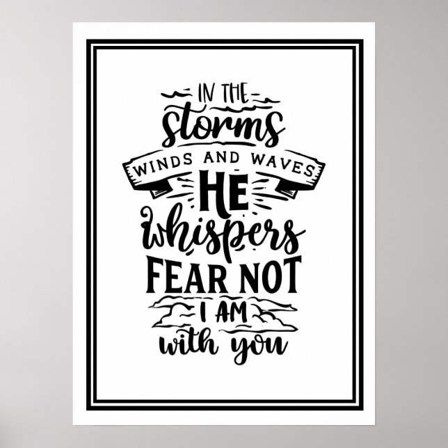 Poster Nas tempestades, ventos e ondas (Frente)