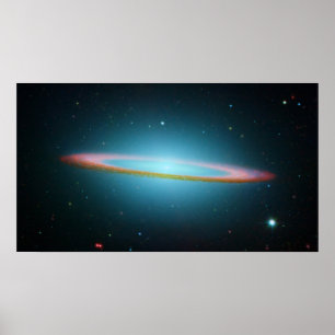 Poster NASA - A galáxia do Sombrero na luz infra-vermelh