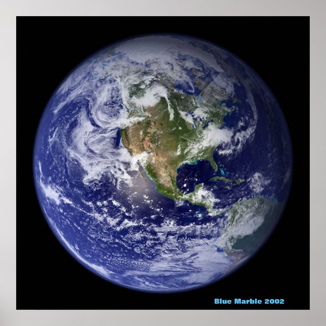 Poster NASA / Blue Marble 2002 / (Frente)