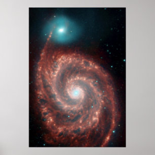Pôster NASA da galáxia espiral do redemoinho M51