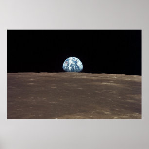 Poster NASA / Earth View from Moon /