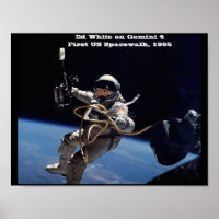 NASA Ed White no Gemini 4 First US Spacewalk, 1965