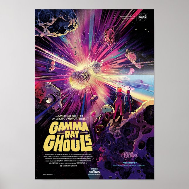 Poster NASA Exoplaneta Viagem Gamma Ray Ghouls (Frente)