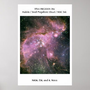 Poster NASA / Hubble / Nuvem Magelânica Pequena / NGC 346
