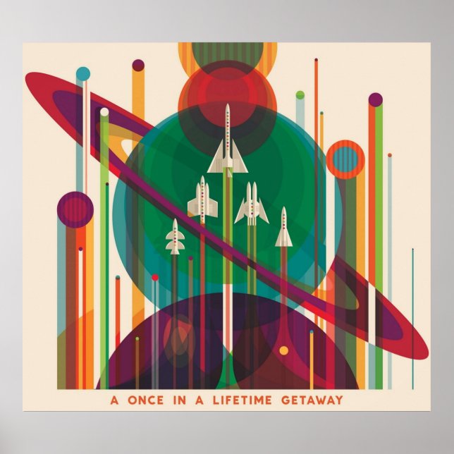 Poster NASA JPL Space Turismo Uma Vez na Vida Getawa (Frente)