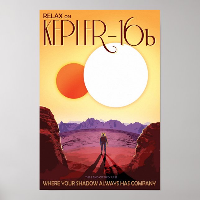 Poster Nasa / Kepler 16b / Viagem (Frente)