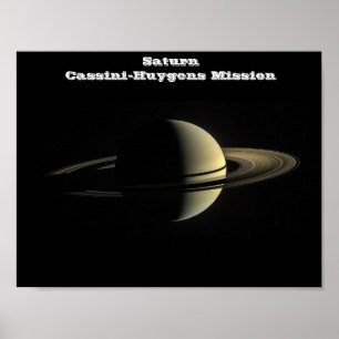 Poster NASA Saturn, da Missão Cassini-Huygens