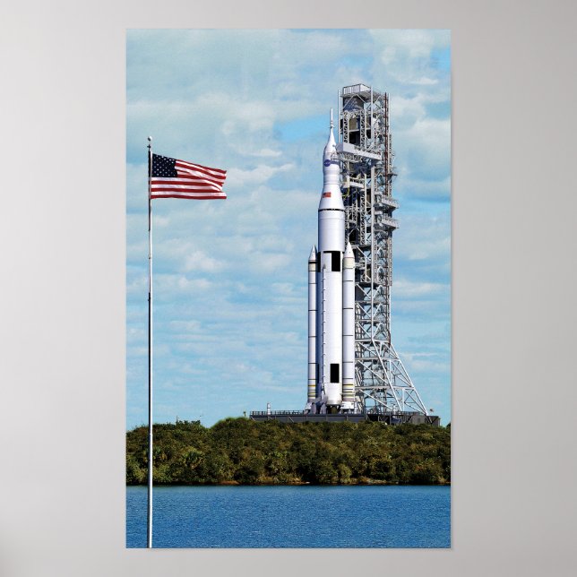 Poster NASA SLS Sistema de Lançamento Espacial Foguete na (Frente)