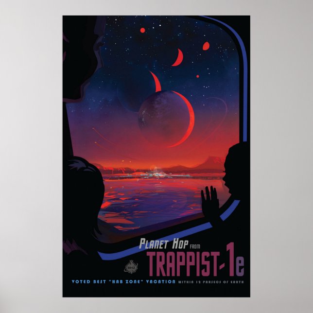 Poster Nasa / TRAPPIST-1e / SALTO do planeta / (Frente)