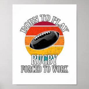 Poster Nascer A Jogar Rugby Forçado A Funcionar
