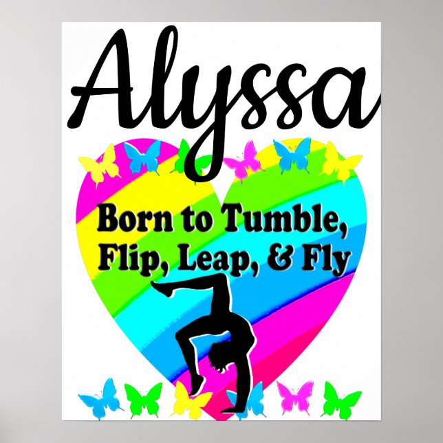 POSTER NASCER A TUMBLE GYMNAST GIRL DESIGN (Frente)