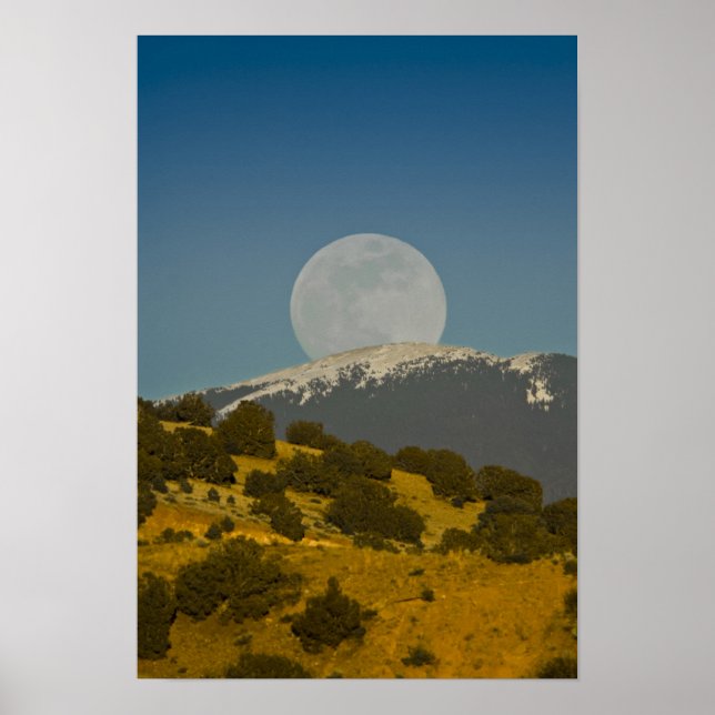 Pôster Nascer da lua sobre as Montanhas Sangre de Cristo, (Frente)