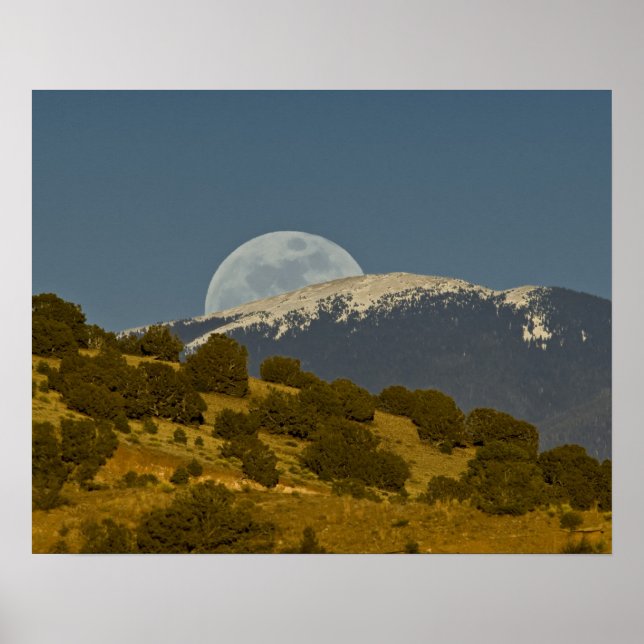 Poster Nascer da lua sobre as montanhas Sangre de Cristo, (Frente)
