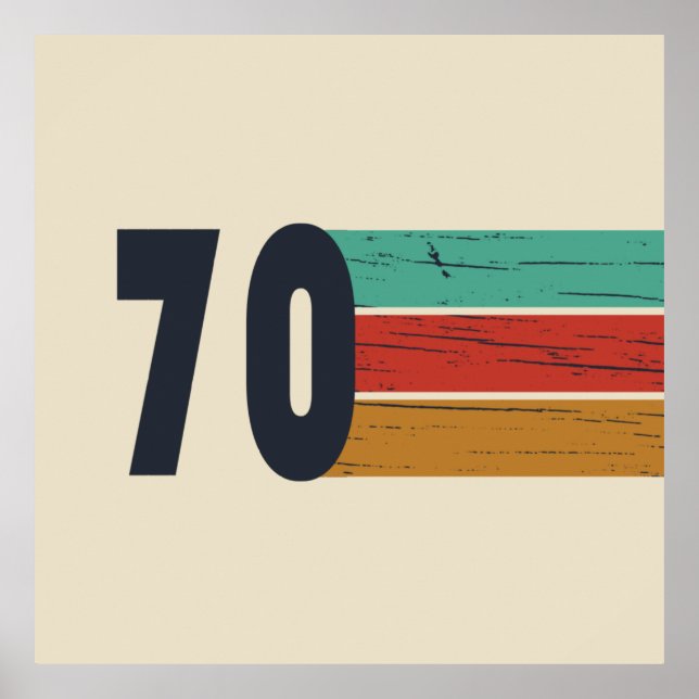 Poster Nascer de aniversário de 1970 (Frente)