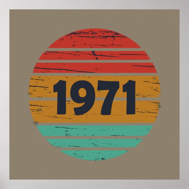 Poster Nascer de aniversário de 1971 (Frente)