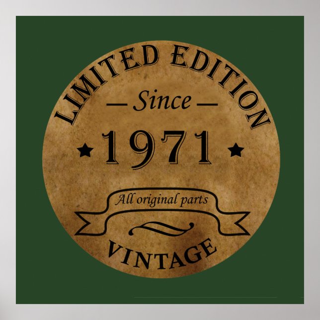 Poster Nascer de aniversário de 1971 (Frente)