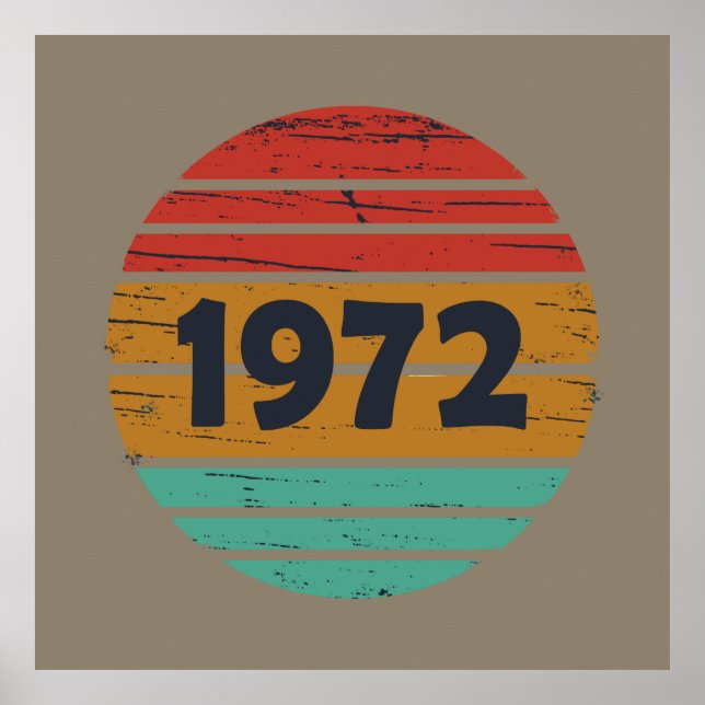 Poster nascer de aniversário de 1972 (Frente)
