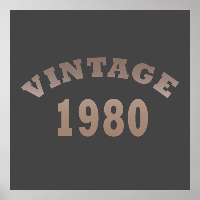 Poster nascer de aniversário de 1980 (Frente)