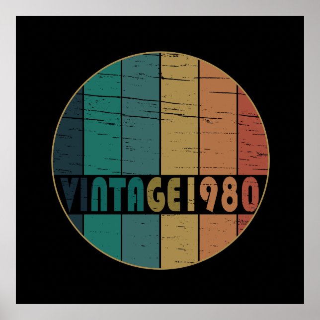 Poster Nascer de aniversário de 1980 (Frente)