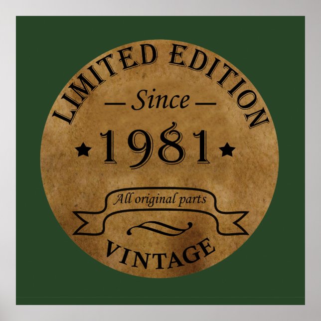 Poster Nascer de aniversário de 1981 (Frente)