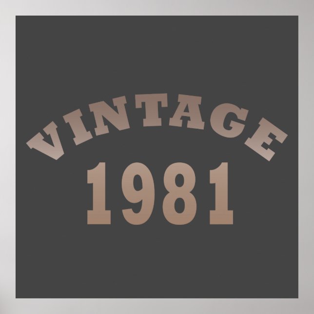 Poster Nascer de aniversário de 1981 (Frente)