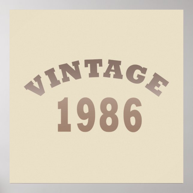Poster nascer de aniversário de 1986 (Frente)