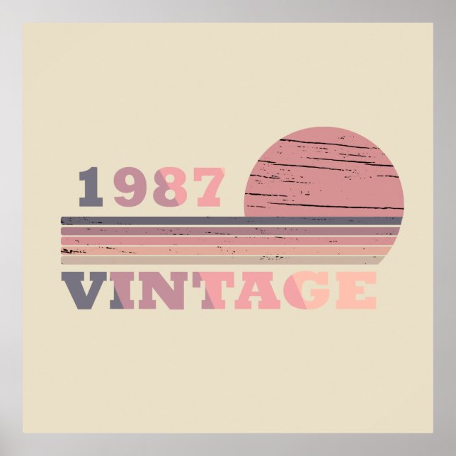 Poster nascer de aniversário de 1987 (Frente)