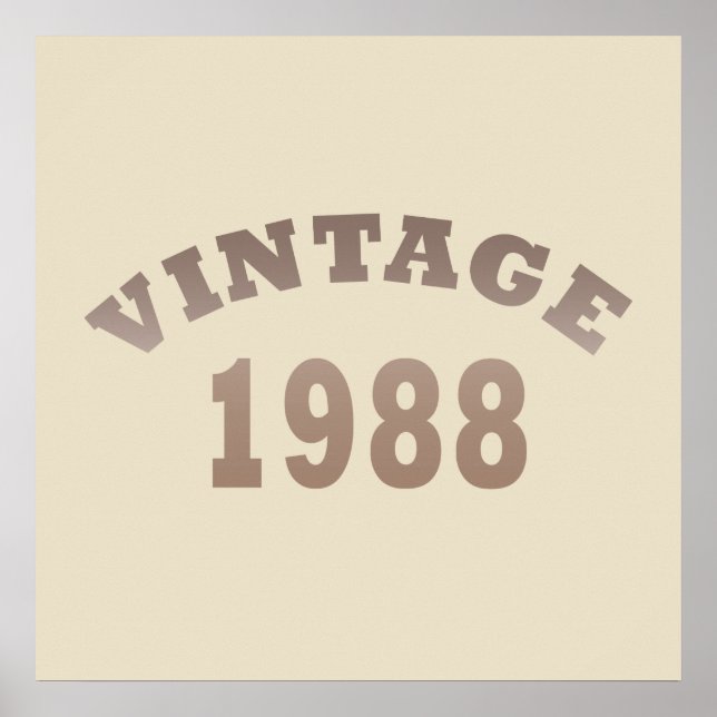 Poster nascer de aniversário de 1988 (Frente)