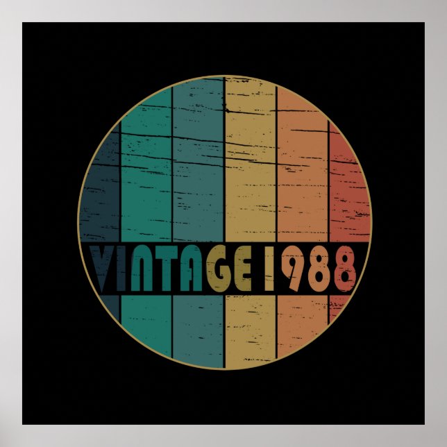 Poster nascer de aniversário de 1988 (Frente)