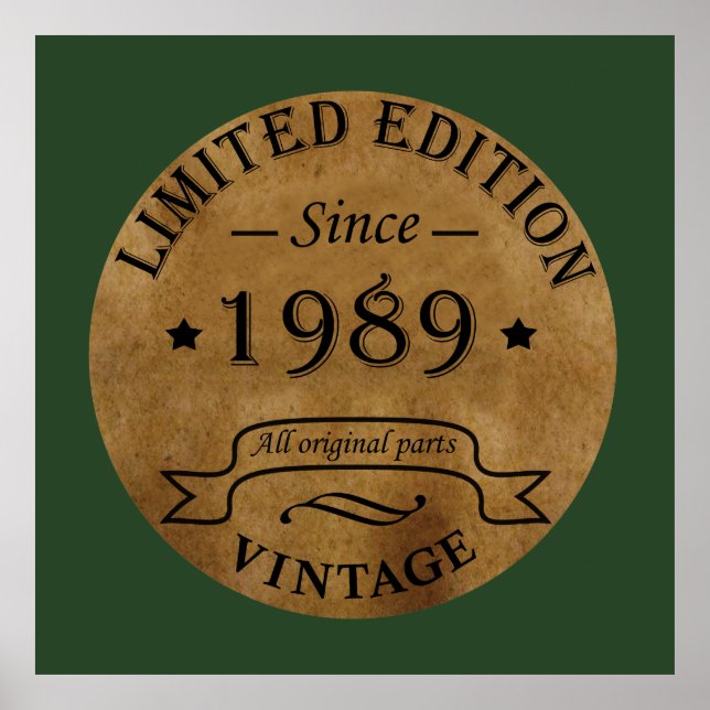 Poster nascer de aniversário de 1989 (Frente)