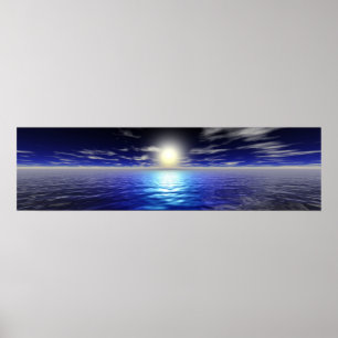 Pôster Nascer do sol azul
