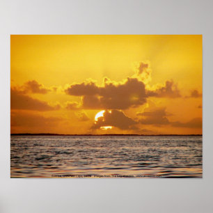 Pôster Nascer do sol, Cays afogados, Belize