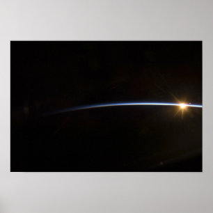 Pôster Nascer do sol como visto no espaço
