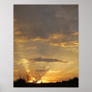 Pôster Nascer do sol da manhã em Grand Forks, North
